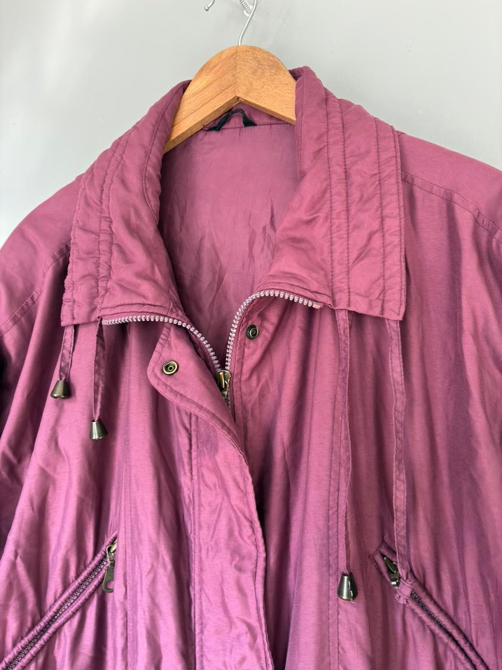 vintage uzun yağmurluk parka mont ceket 90s - Görsel 5