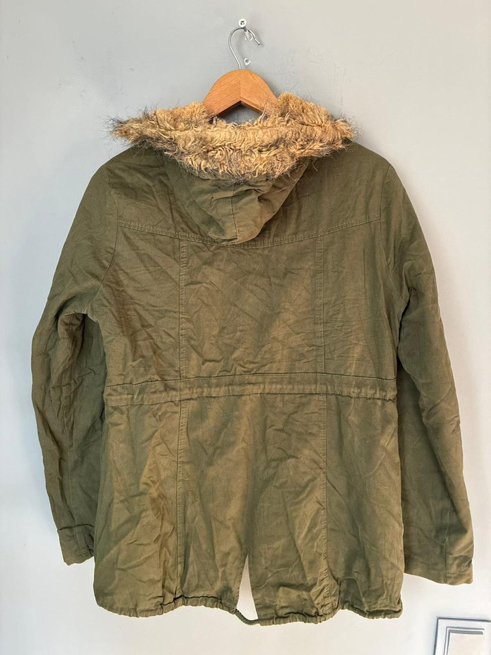 Vintage Y2K Peluş Astarlı Parka mont - Görsel 3