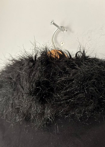 vintage kürk yaka uzun kaban mont palto - Görsel 7