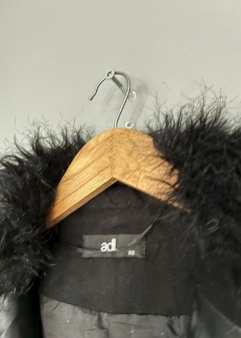 vintage kürk yaka uzun kaban mont palto - Görsel 8