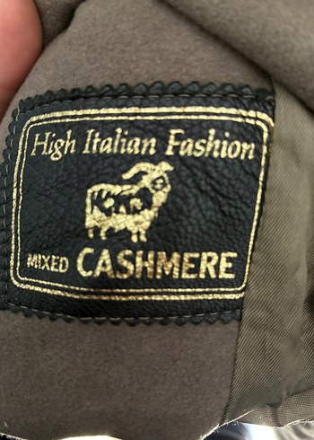 vintage oversize kaşmir yün kaban palto mont - Görsel 8