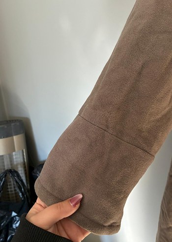 vintage oversize kaşmir yün kaban palto mont - Görsel 5