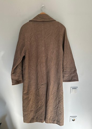 vintage oversize kaşmir yün kaban palto mont - Görsel 2