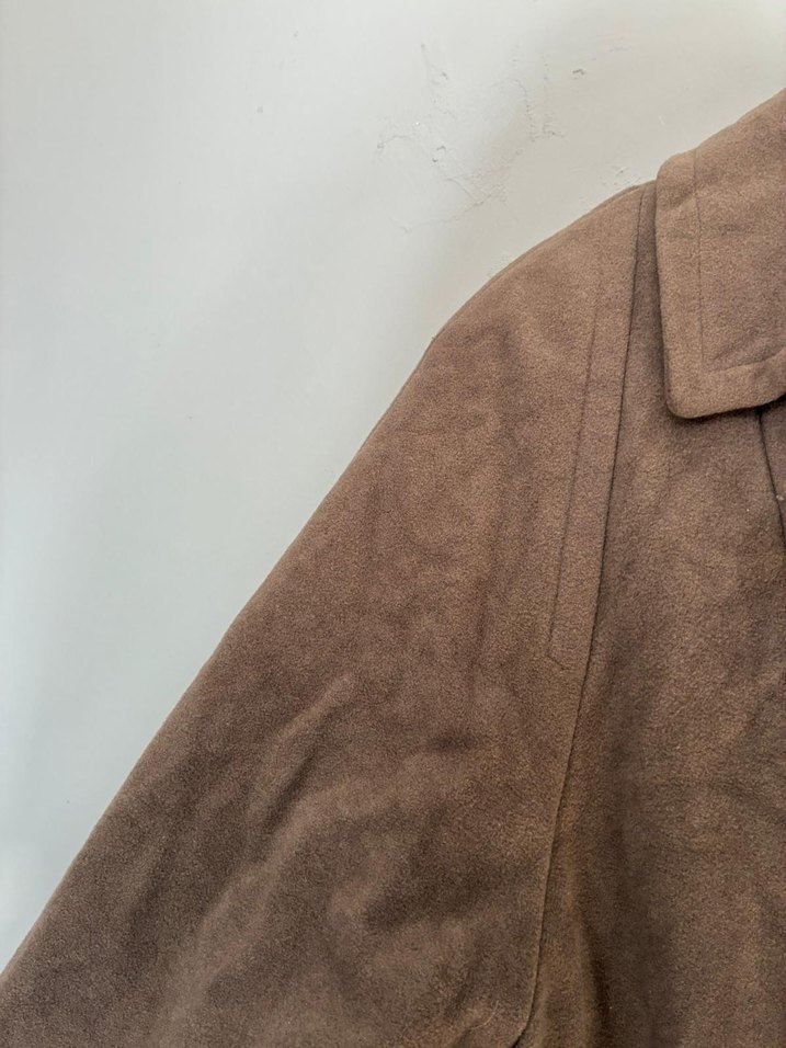 vintage oversize kaşmir yün kaban palto mont - Görsel 3