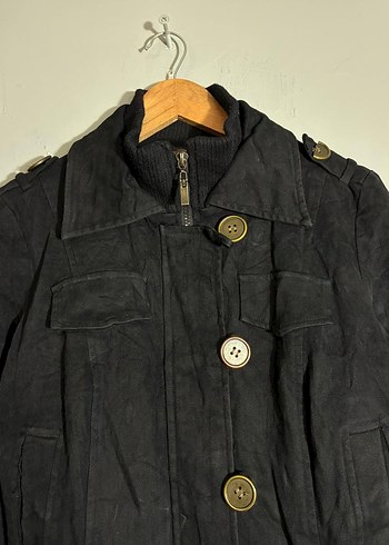 vintage Y2K kemerli askeri parka mont - Görsel 2