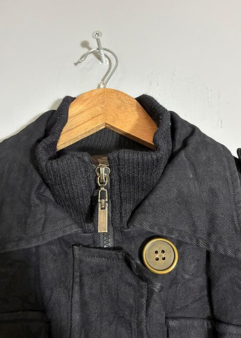 vintage Y2K kemerli askeri parka mont - Görsel 4