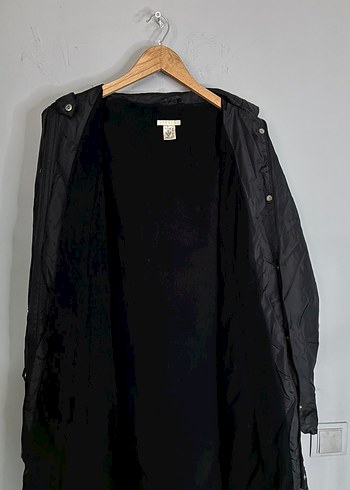 vintage oversize uzun yağmurluk mont - Görsel 2