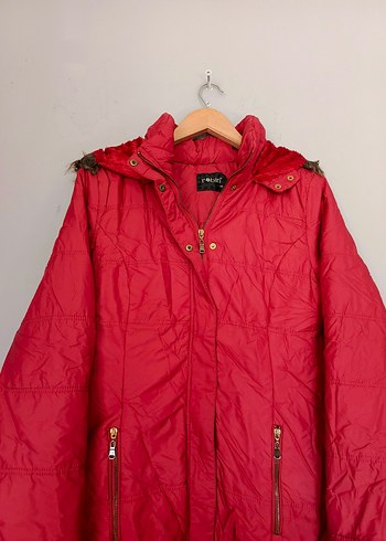 vintage uzun şişme mont yağmurluk kaban - Görsel 5