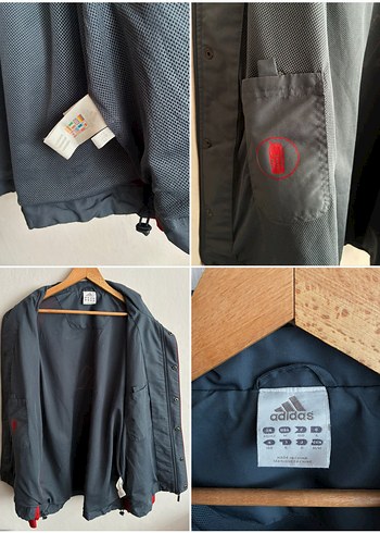 vintage oversize 90s yağmurluk ceket - Görsel 2