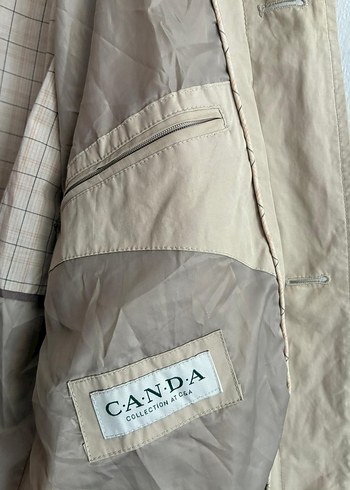 vintage oversize uzun 90s trenckot ceket - Görsel 2