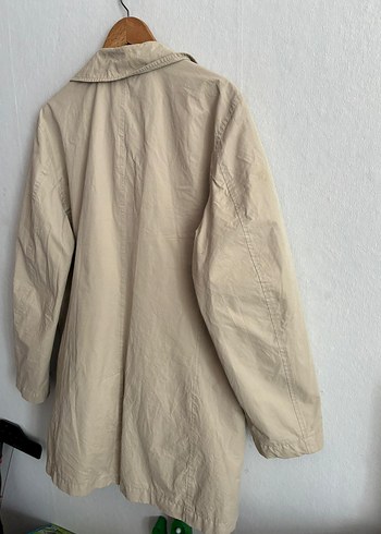 vintage oversize uzun 90s trenckot ceket - Görsel 4