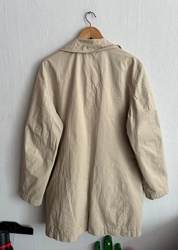 vintage oversize uzun 90s trenckot ceket - Görsel 3