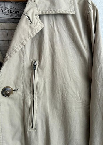 vintage oversize uzun 90s trenckot ceket - Görsel 5