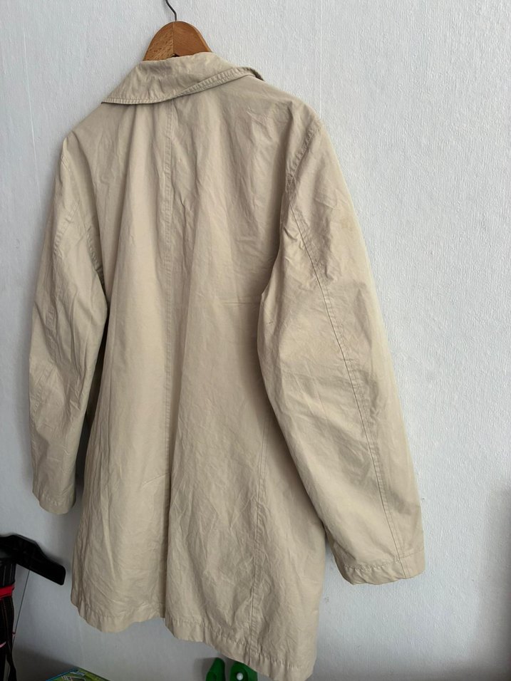 vintage oversize uzun 90s trenckot ceket - Görsel 4