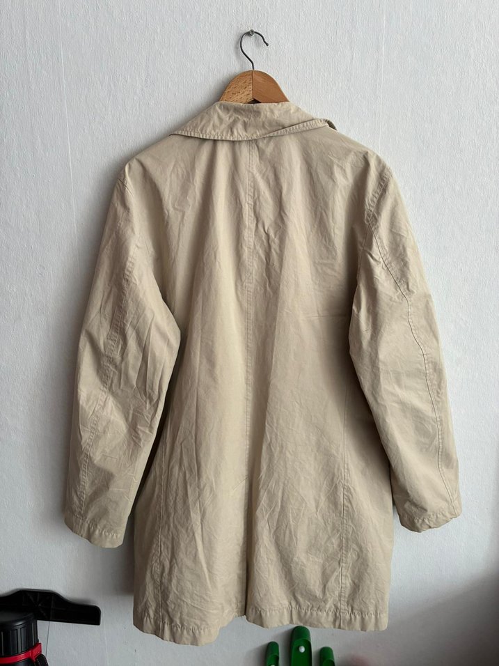 vintage oversize uzun 90s trenckot ceket - Görsel 3