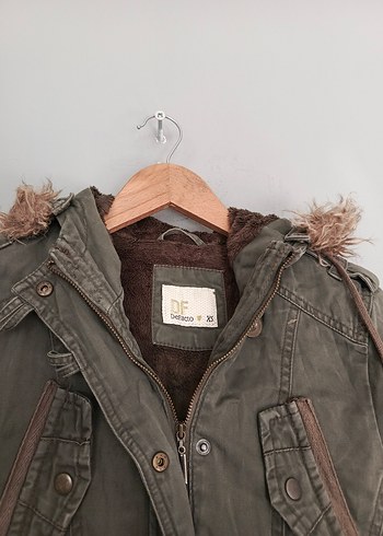 vintage uzun asgeri kamuflaj Kaban mont parka - Görsel 6