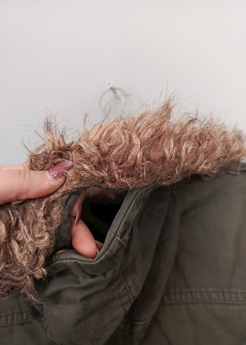 vintage uzun asgeri kamuflaj Kaban mont parka - Görsel 3