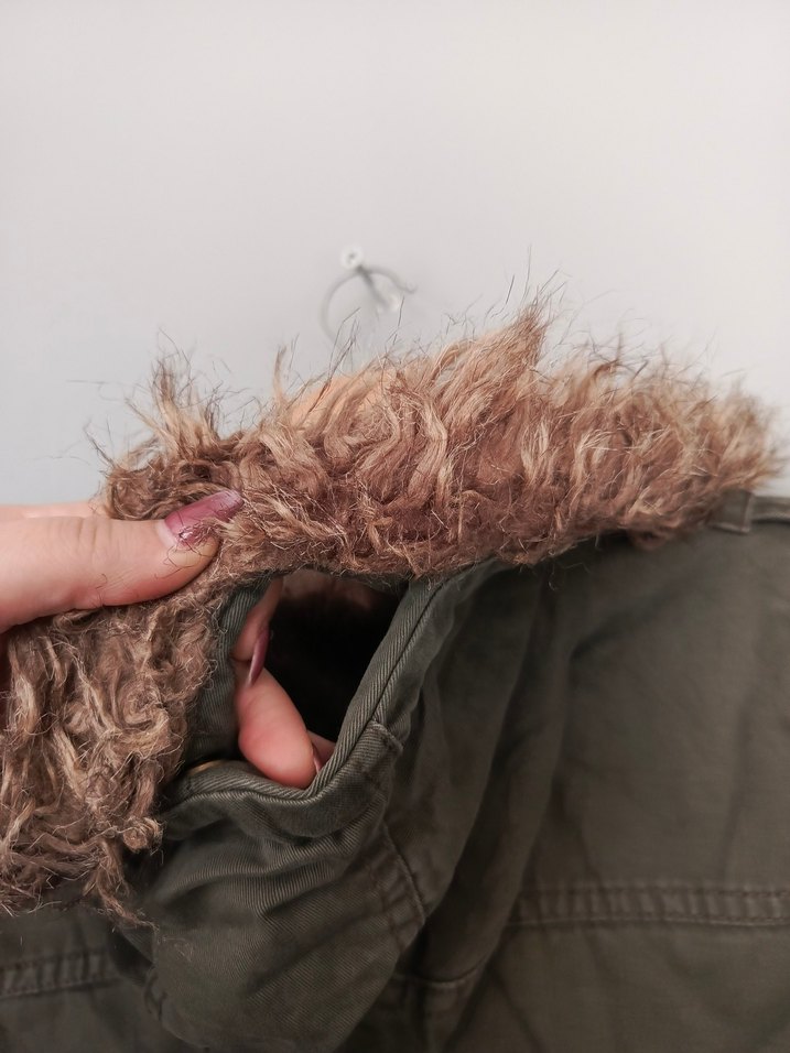 vintage uzun asgeri kamuflaj Kaban mont parka - Görsel 3