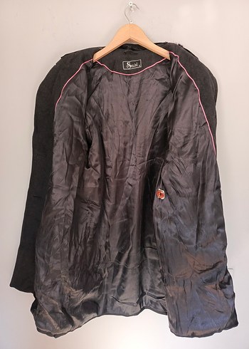 vintage yün kaşmir  kaban mont 
kürk yaka - Görsel 2