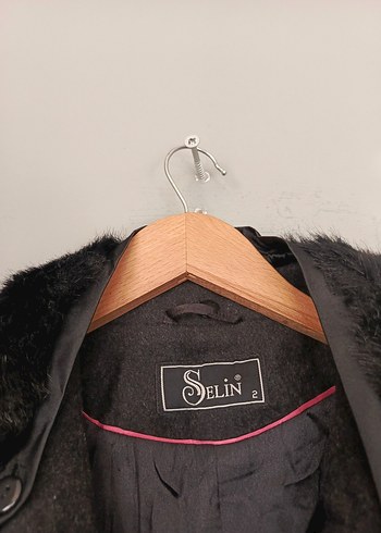 vintage yün kaşmir  kaban mont 
kürk yaka - Görsel 8