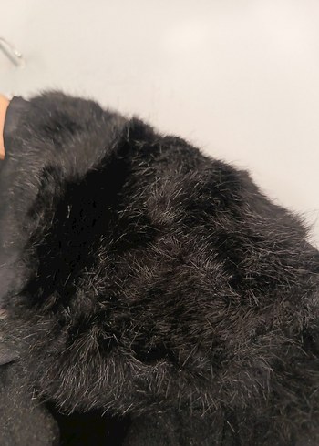 vintage yün kaşmir  kaban mont 
kürk yaka - Görsel 7