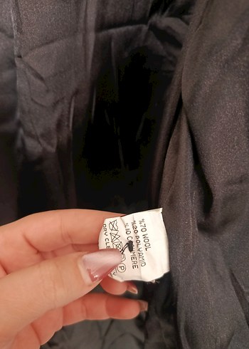 vintage yün kaşmir  kaban mont 
kürk yaka - Görsel 3