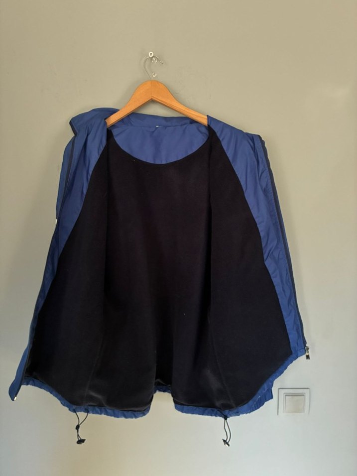 vintage oversize polar iç Y2K Yağmurluk ceket - Görsel 2