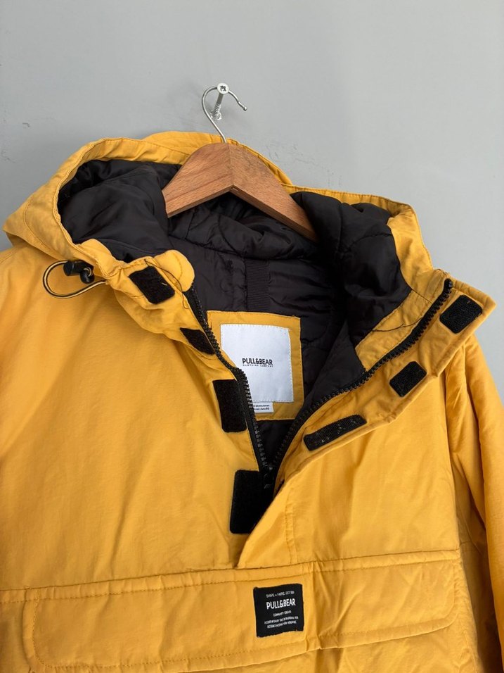 vintage kanguru şişme mont yağmurluk - Görsel 4