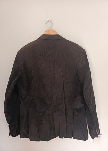 vintage kadife klasik blazer şık ceket - Görsel 3