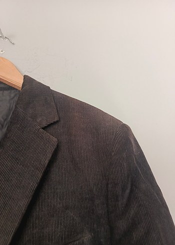 vintage kadife klasik blazer şık ceket - Görsel 6