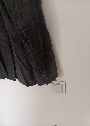 vintage kadife klasik blazer şık ceket - Görsel 2