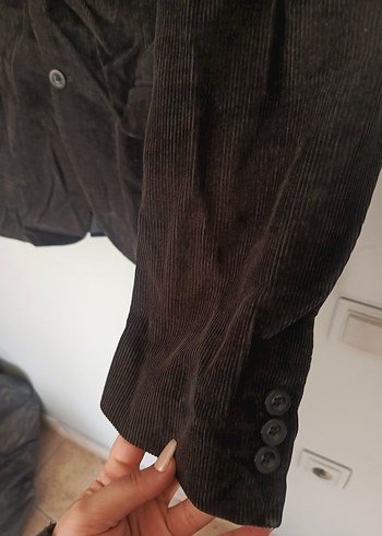 vintage kadife klasik blazer şık ceket - Görsel 7
