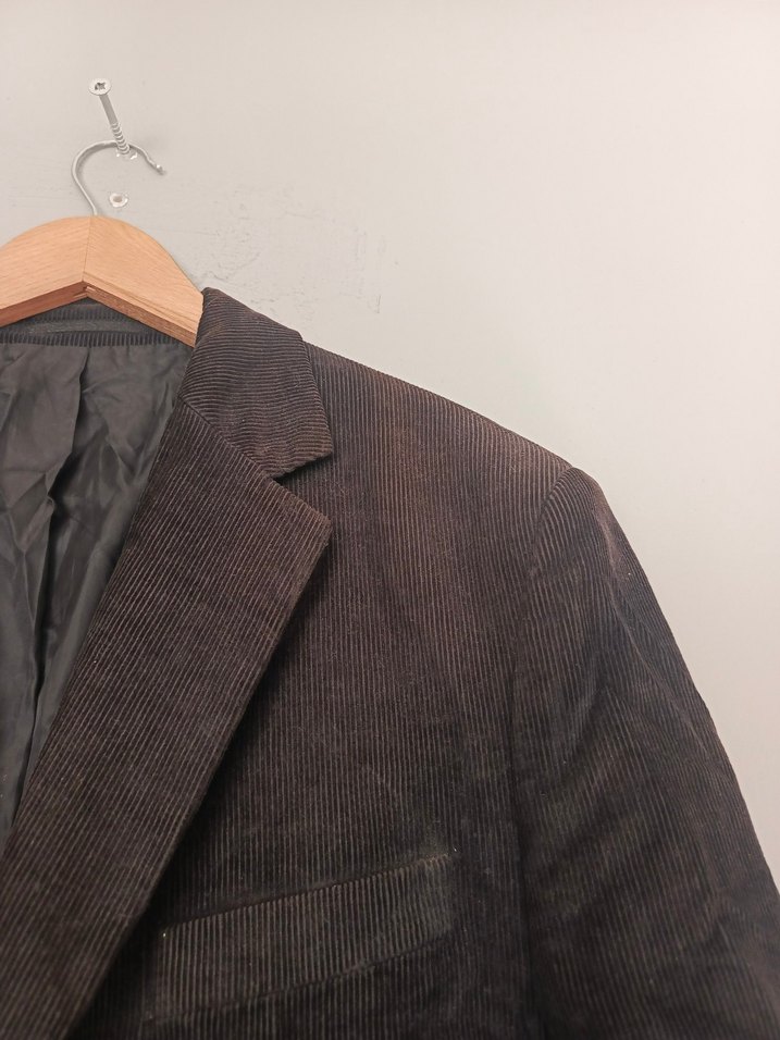 vintage kadife klasik blazer şık ceket - Görsel 5