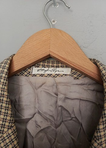 vintage ekose desenli Klasik şık Ceket - Görsel 8