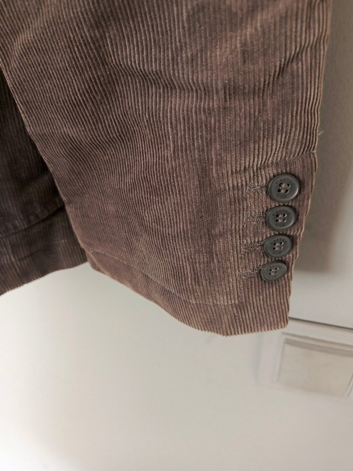 vintage kadife şık blazer ceket çiçek astar - Görsel 4