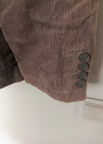 vintage kadife şık blazer ceket çiçek astar - Görsel 6