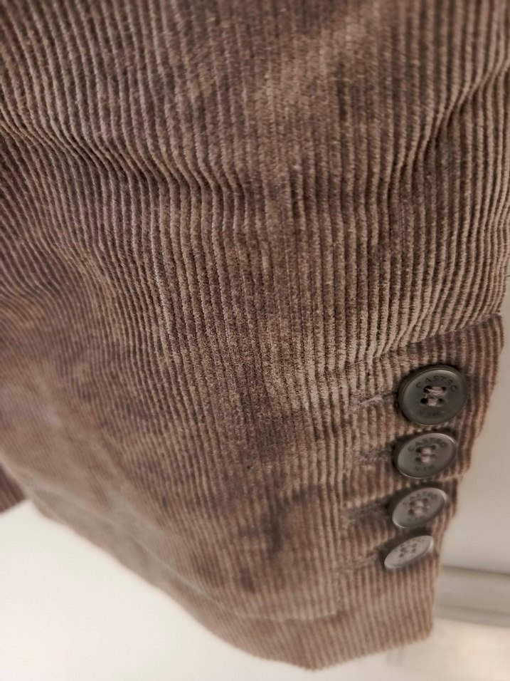 vintage kadife şık blazer ceket çiçek astar - Görsel 5