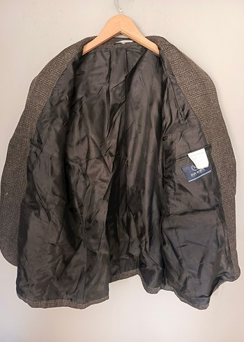 vintage ekose battal boy şık klasik ceket - Görsel 2