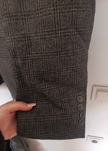 vintage ekose battal boy şık klasik ceket - Görsel 8