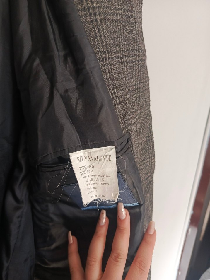 vintage ekose battal boy şık klasik ceket - Görsel 3