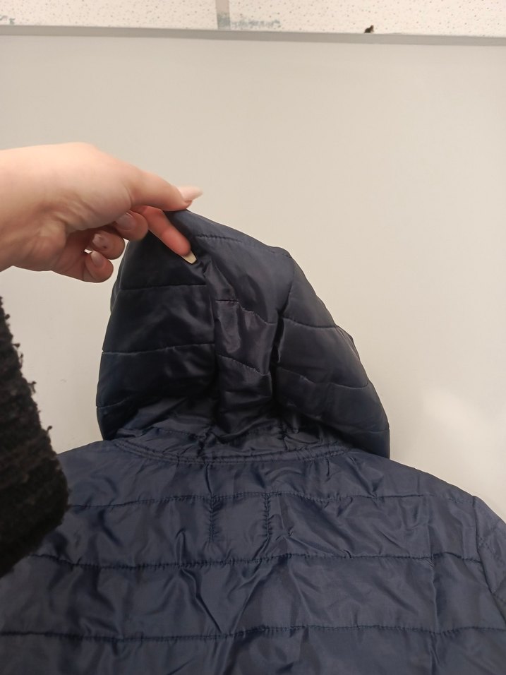 vintage kapüşonlu uzun kapitone Mont ceket - Görsel 2