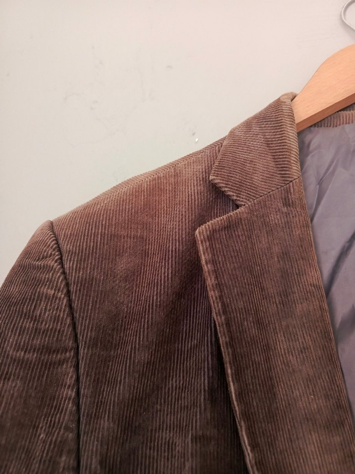 vintage oversize kadife şık blazer ceket mont - Görsel 2