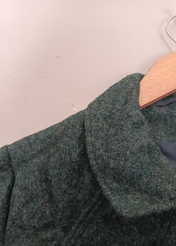 vintage woolmark saf yün uzun kaban mont
palto - Görsel 8