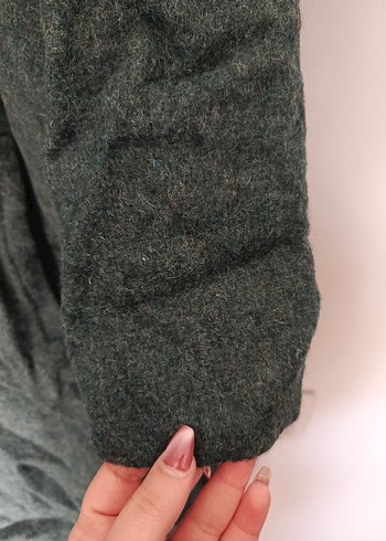 vintage woolmark saf yün uzun kaban mont
palto - Görsel 6