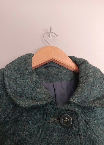 vintage woolmark saf yün uzun kaban mont
palto - Görsel 5