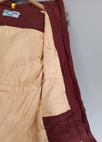vintage tüylü kapüşonlu şişme parka mont kaban - Görsel 4