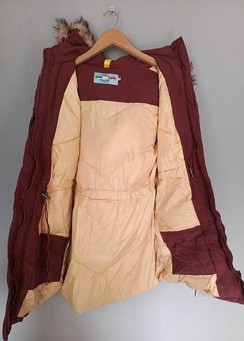 vintage tüylü kapüşonlu şişme parka mont kaban - Görsel 3
