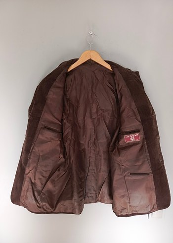 vintage oversize kadife fitilli şık blazer Ceket - Görsel 2