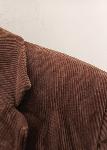 vintage oversize kadife fitilli şık blazer Ceket - Görsel 6