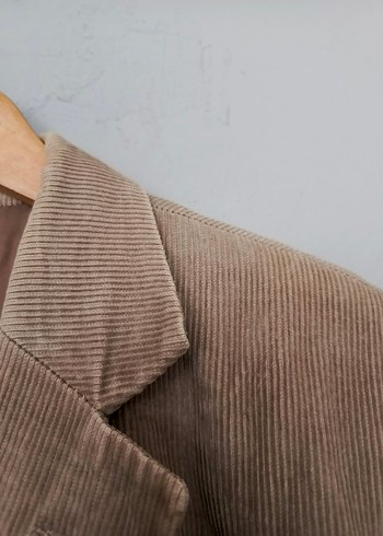 vintage kadife klasik blazer ceket mont - Görsel 6